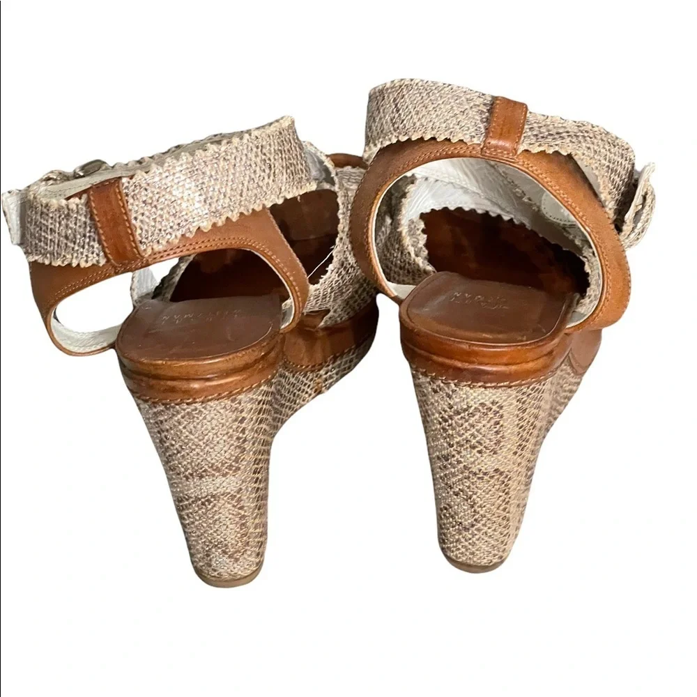 Stuart Weitzman platform tan/brown wedges size 10M